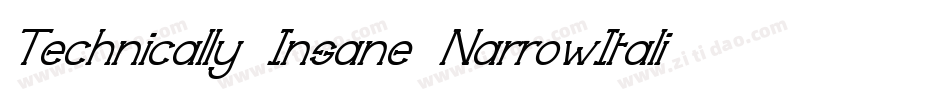 Technically Insane NarrowItalic字体转换